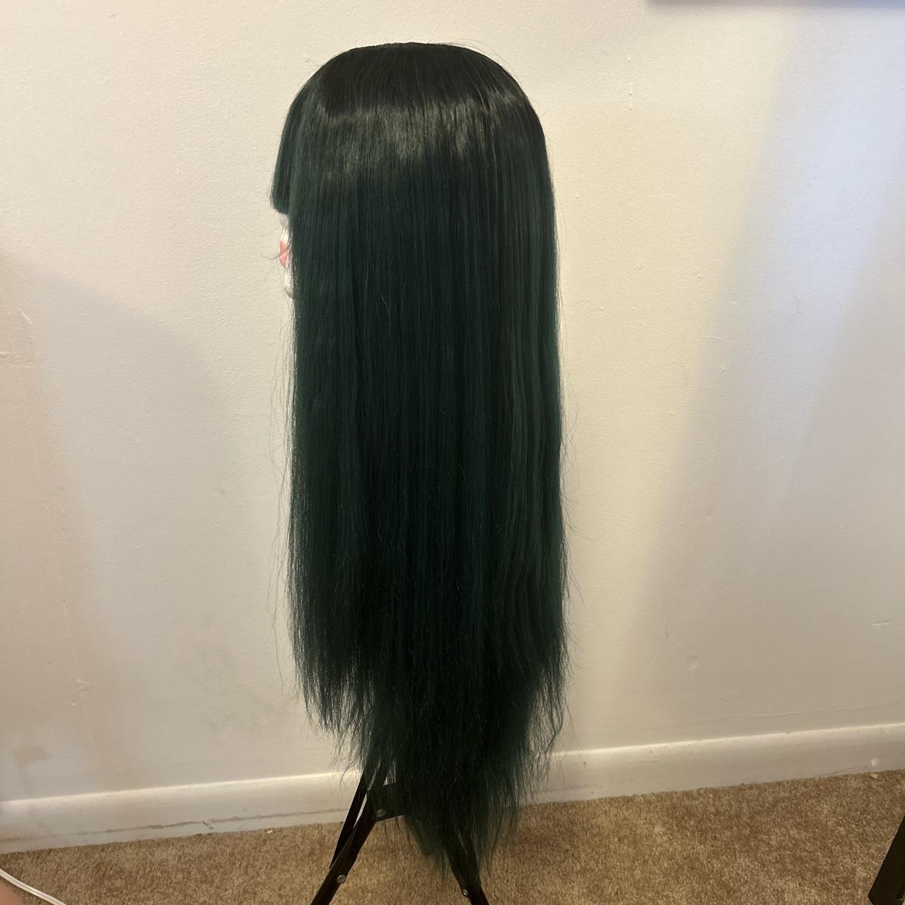Dark Green Wig with Bangs! This wig has never been... Depop