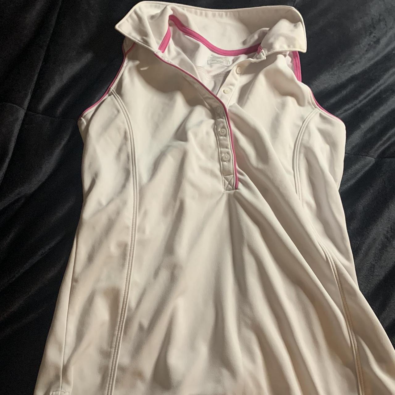 Slazenger Women's Pink and White Vest