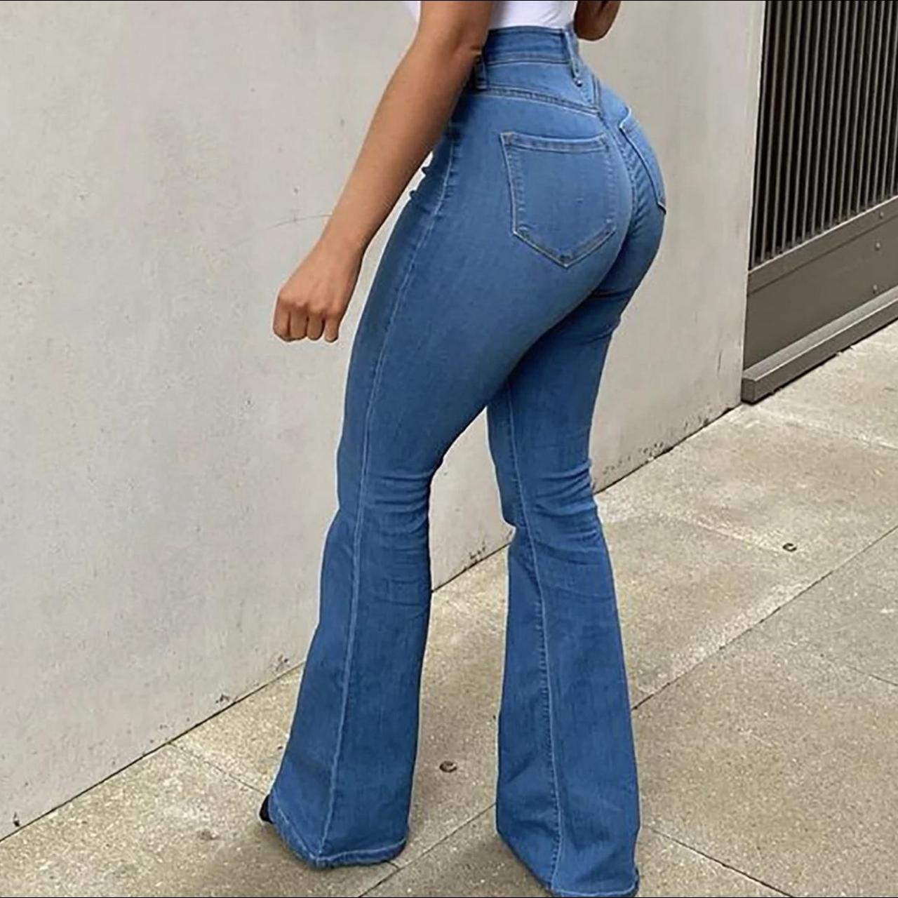 Fashion Nova “deep in my soul flare jeans” in a size - Depop