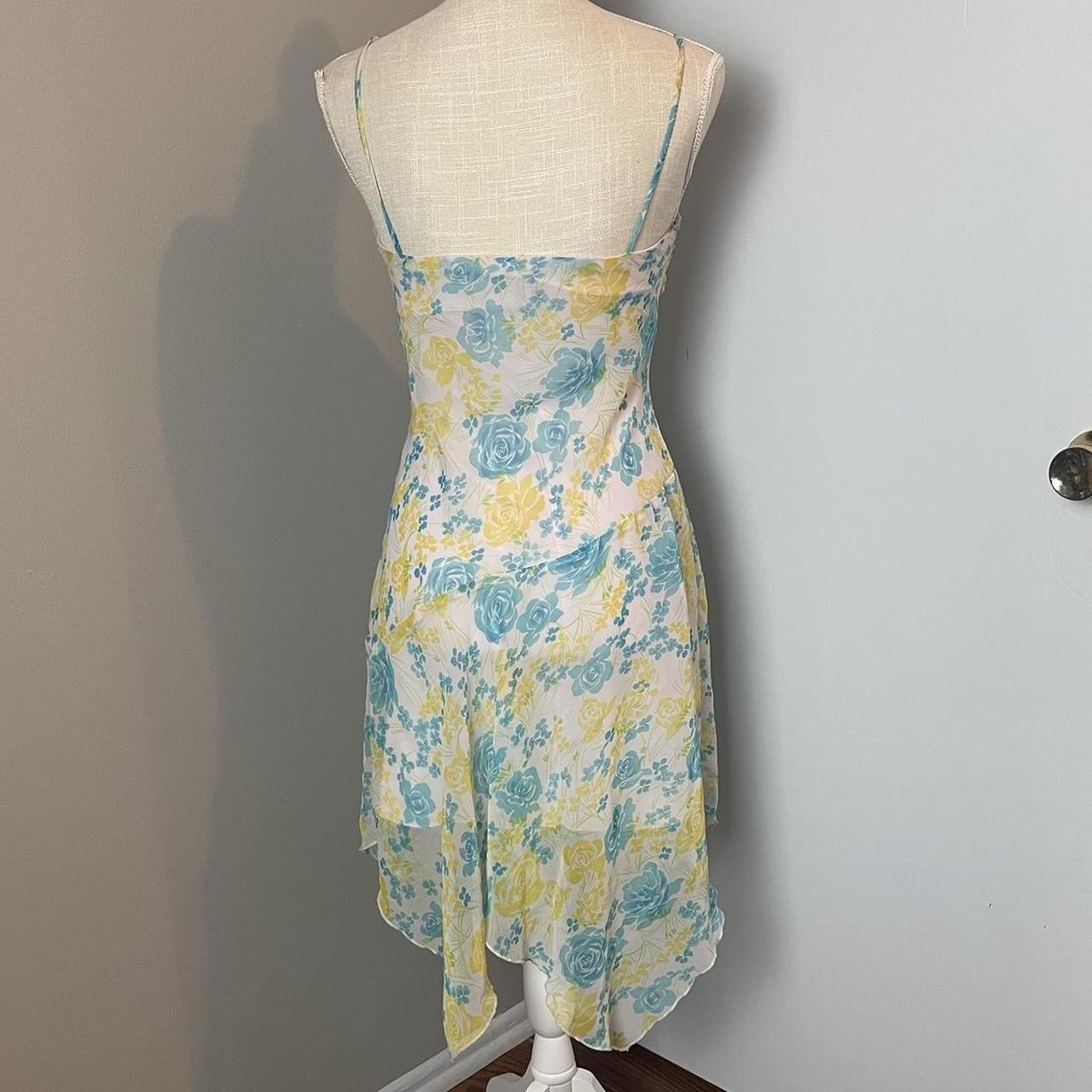 Windsor Women's Yellow and Blue Dress | Depop