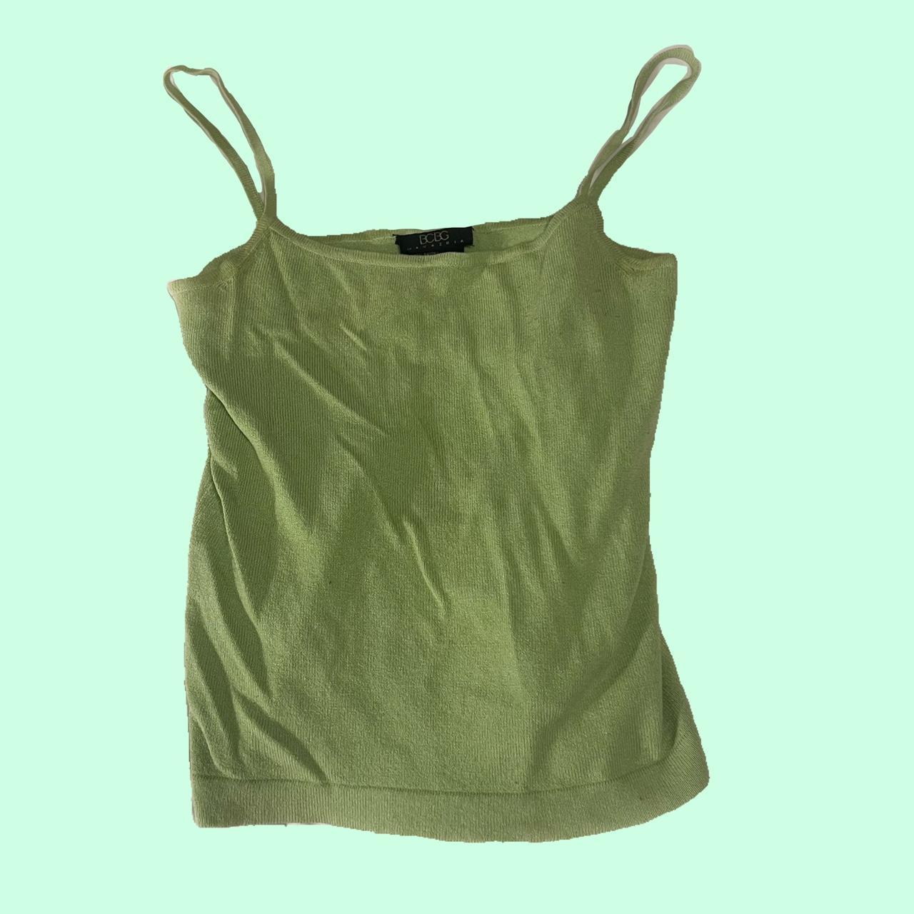 BCBG green tank good quality super cute summer Depop