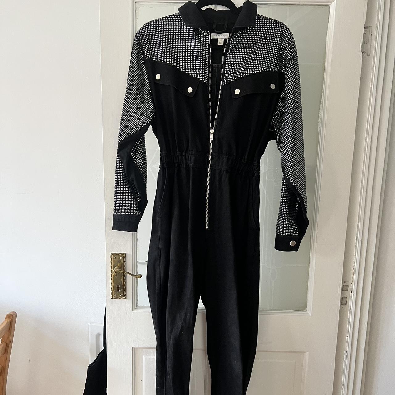 Topshop glitter spot store jumpsuit