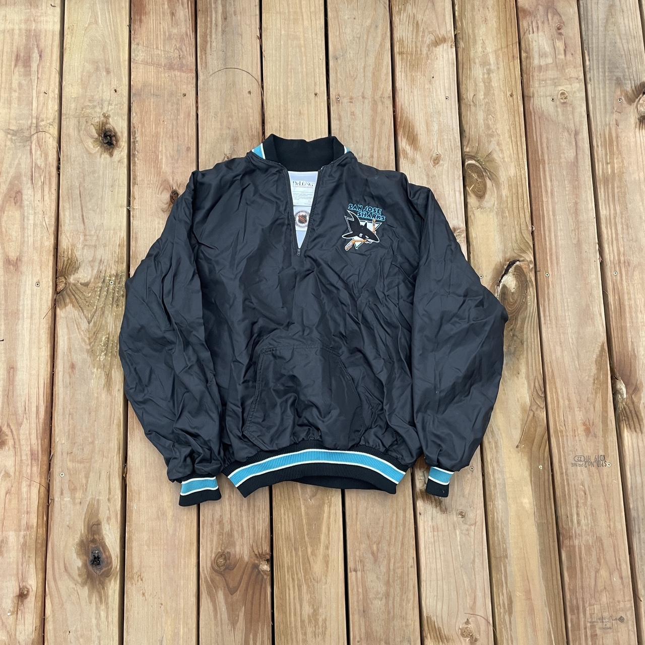 Vintage San Jose Sharks Quarter Zip ! Great - Depop