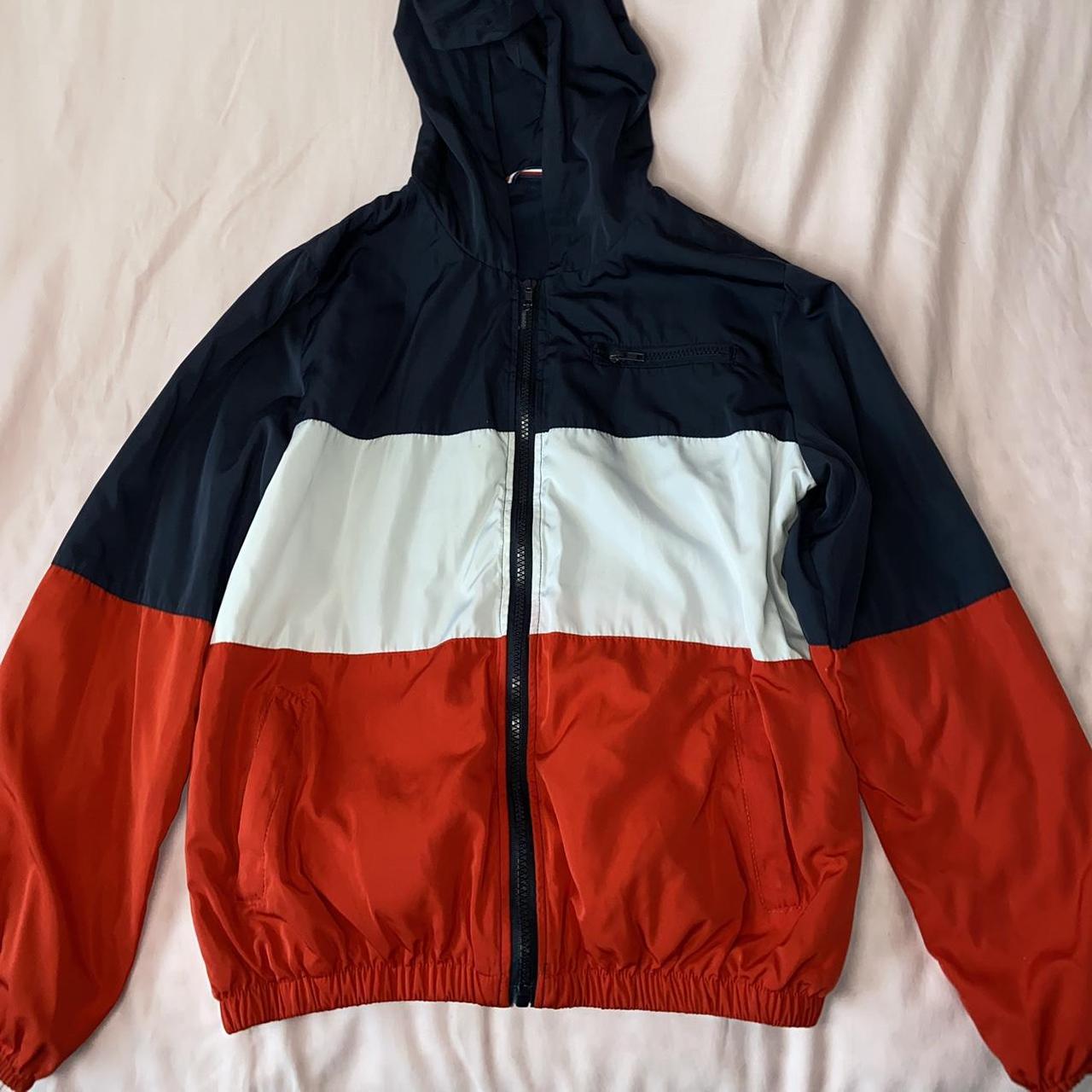 brandy melville jacket red white blue