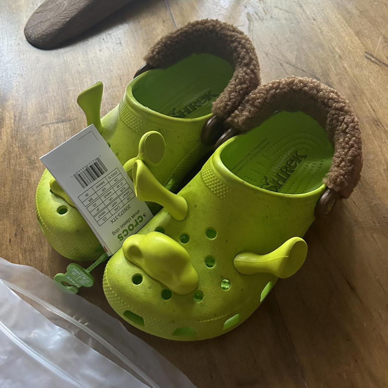 Shrek crocs! Never worn. I didn't realize when I - Depop