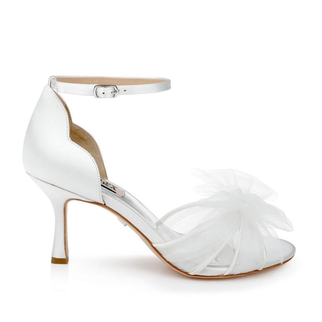 Badgley Mischka Terris heels with tulle bow in Depop