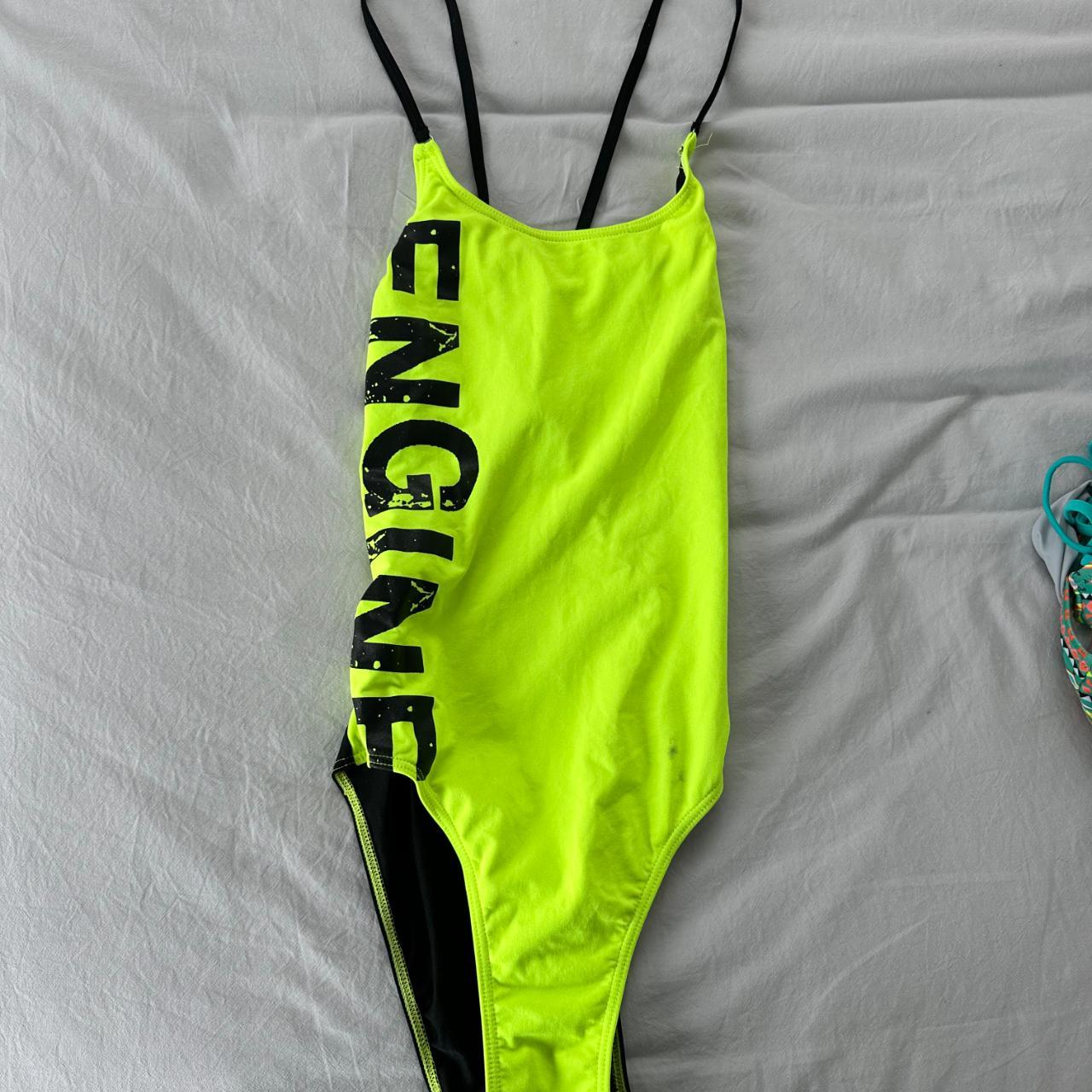 Engine Swimwear neon onepiece bathers *Small black... Depop