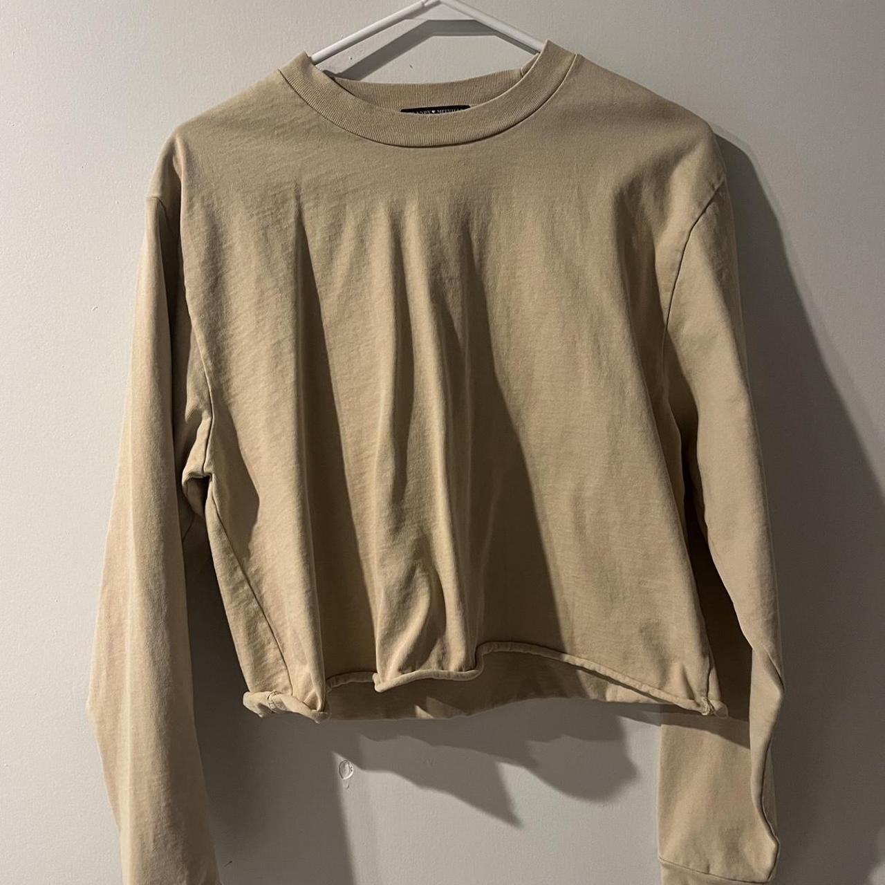 Brandy Melville Women's Tan Shirt | Depop