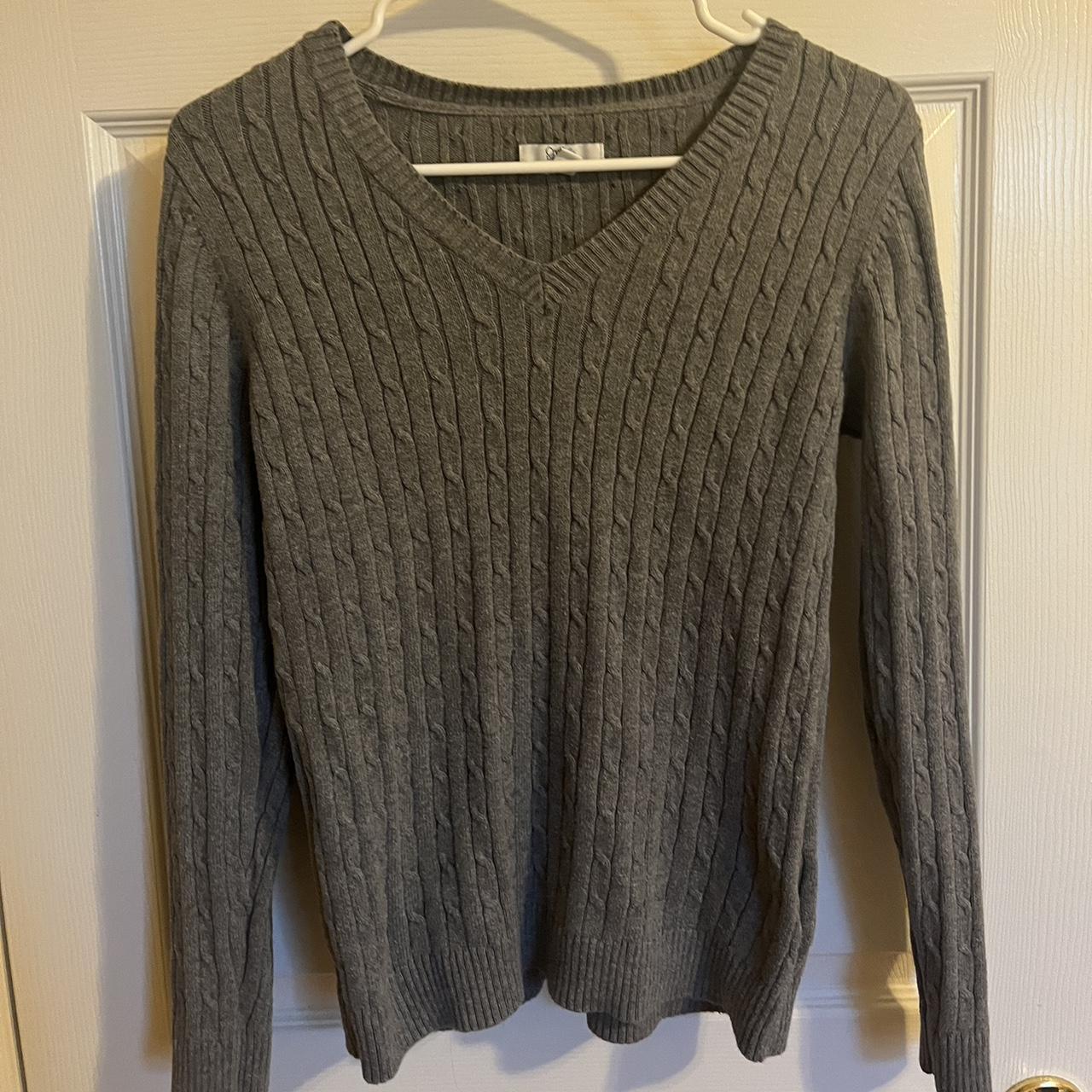 Croft & Barrow Preppy Grey sweater size XS #preppy... - Depop