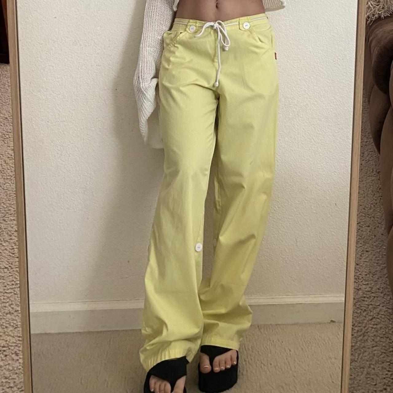 vintage bright yellow dickies cargo pants. put these... - Depop