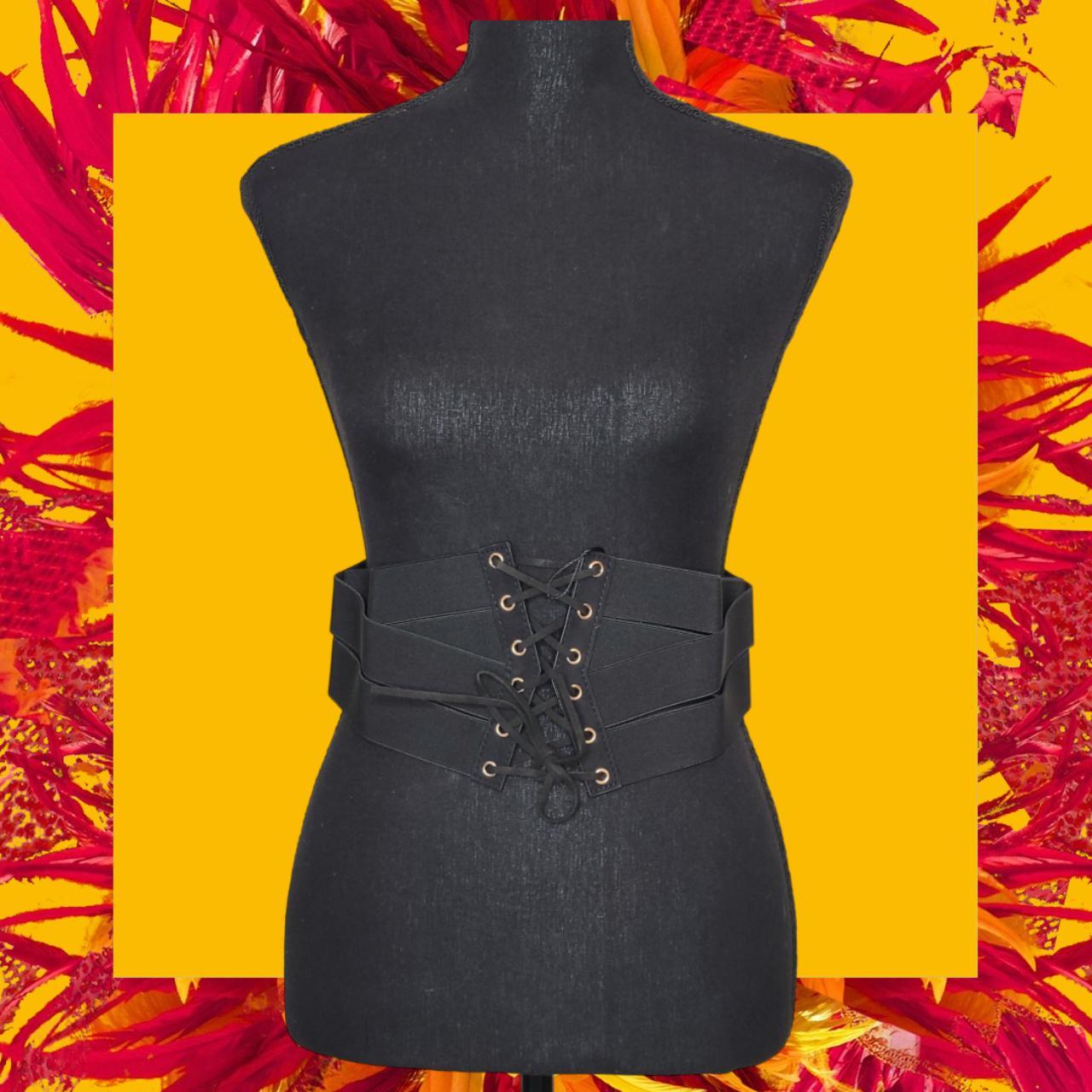 LCF Black Women's Wide Corset Cinch Belt/ Wide Waist... Depop