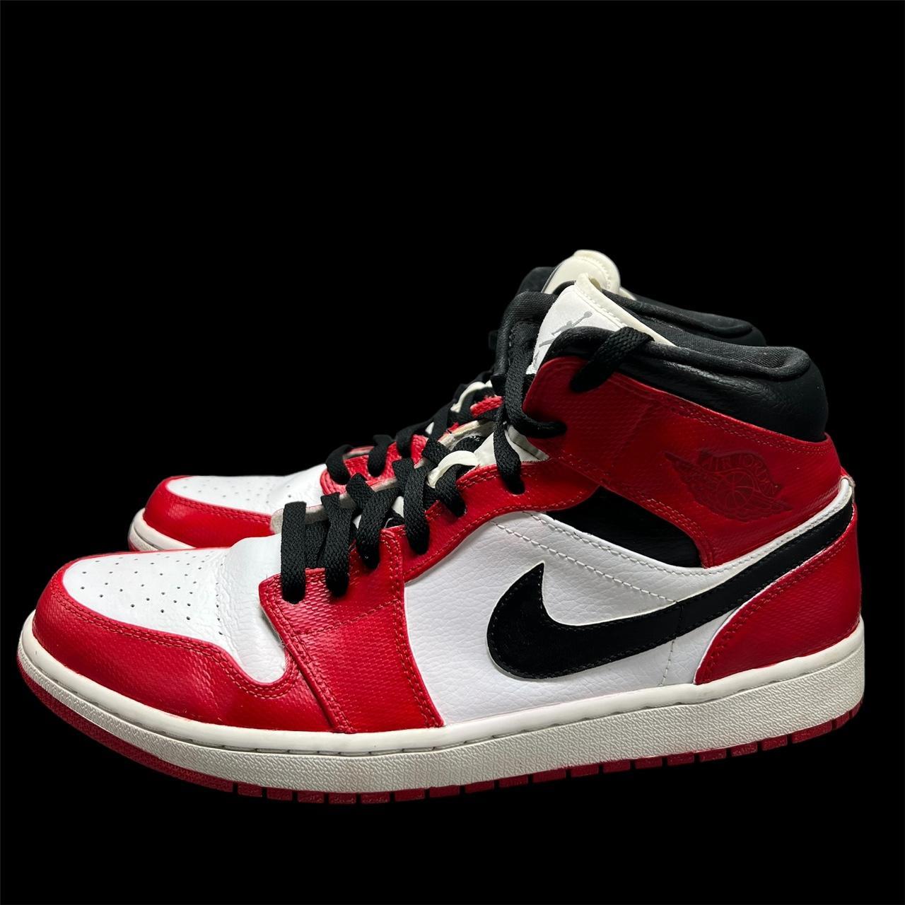 Air Jordan 1 Mid Retro Red White Black 554724-120 | Depop