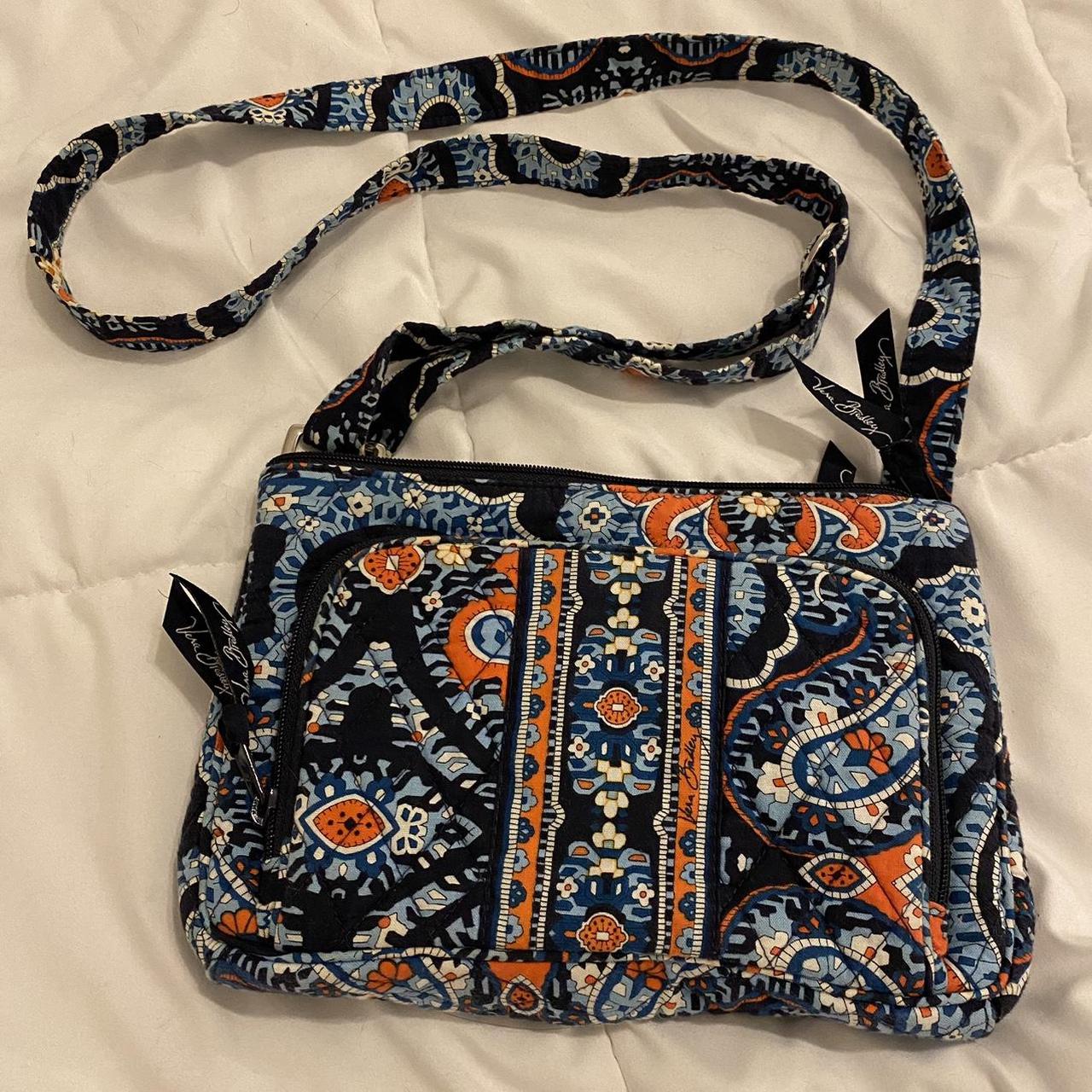 Blue and organge Vera Bradley crossbody purse! - Depop