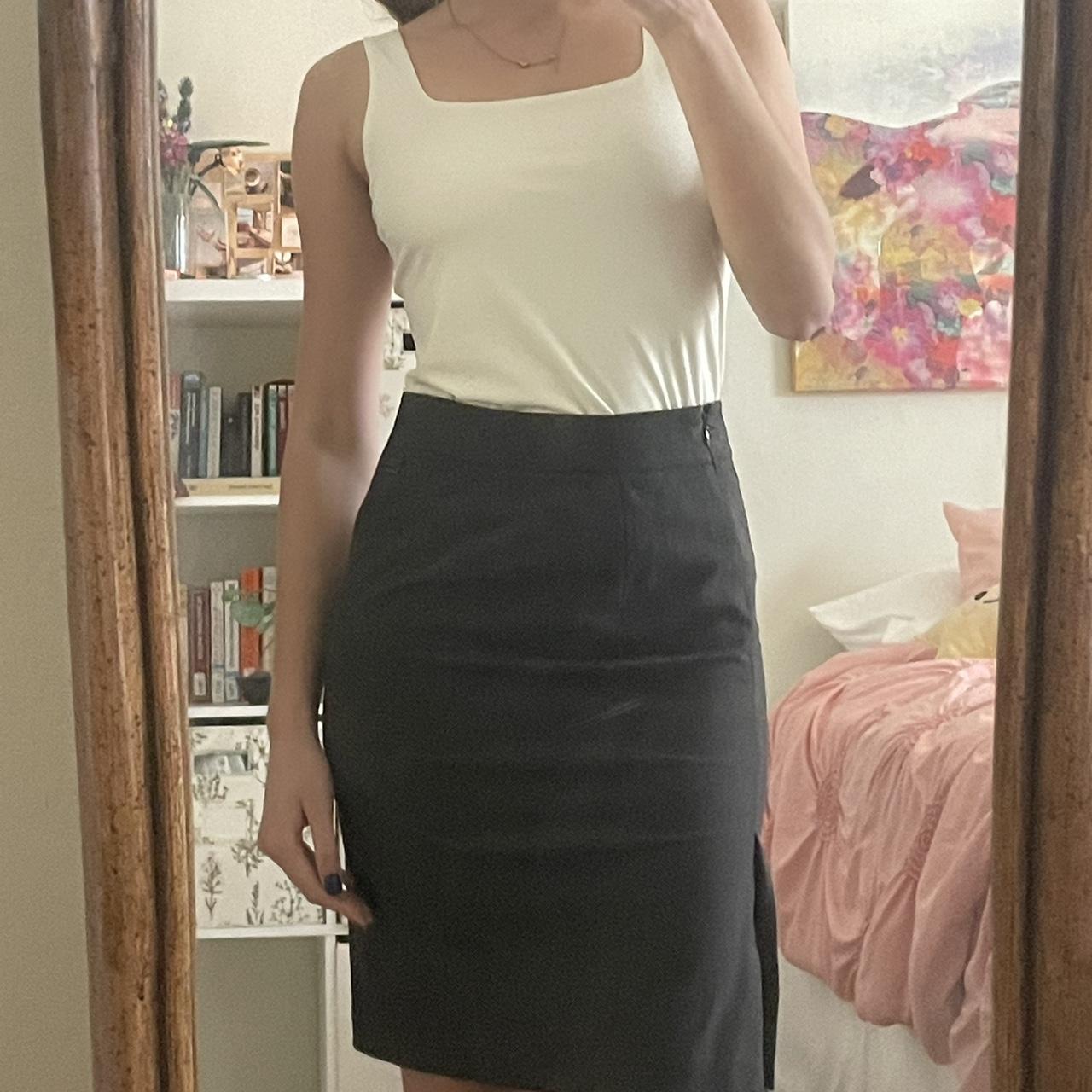 Calvin Klein grey pencil skirt Depop