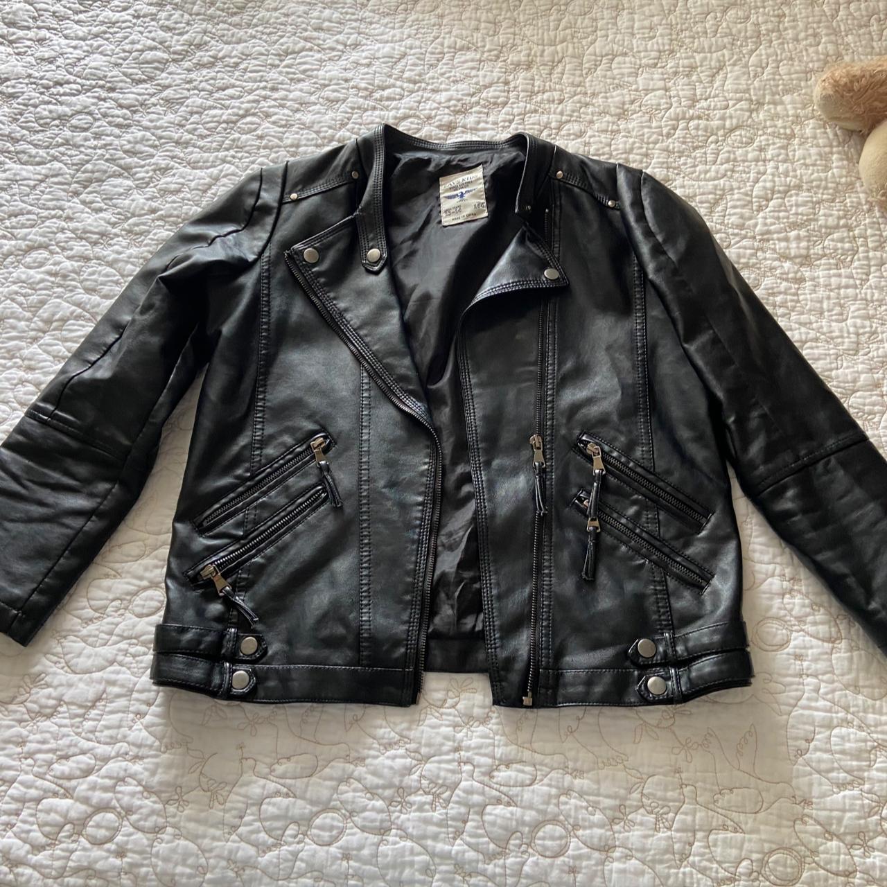 leather jacket has lots of cool straps and... - Depop