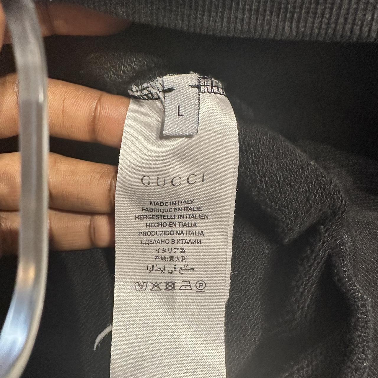 GUCCI Black Unisex Hoodie Holographic Multicolored... - Depop