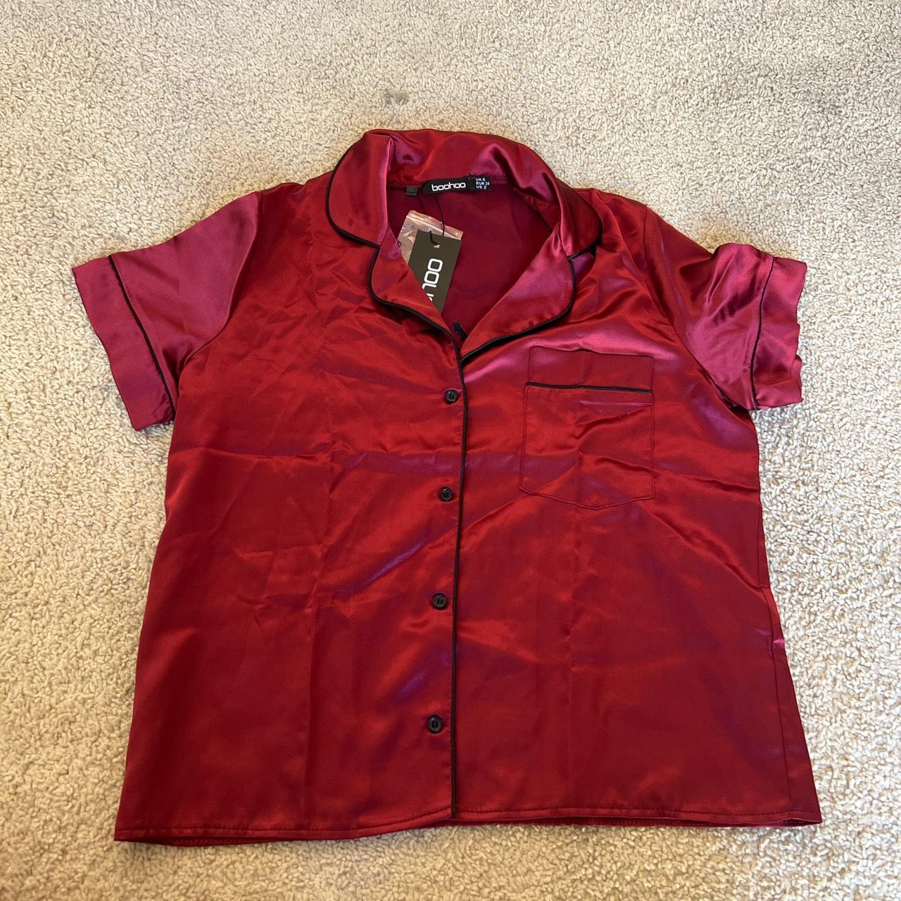 Satin pj button up top Cutest bridesmaid pj top, no... Depop