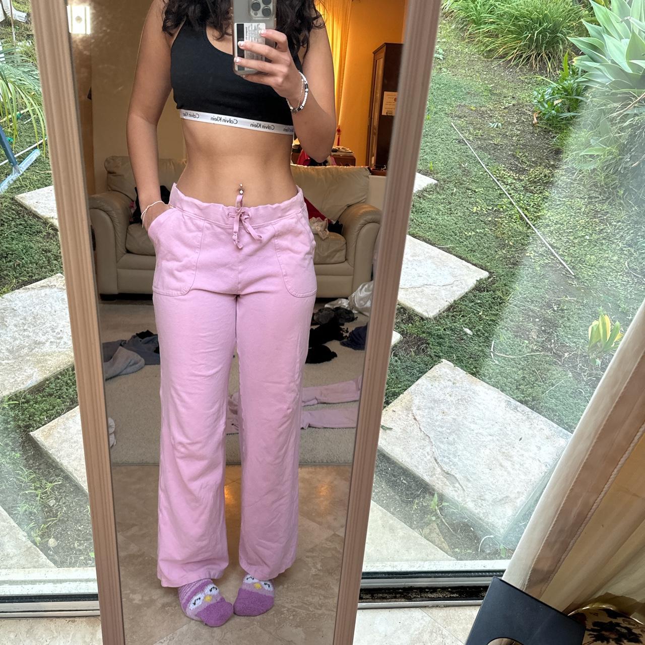 Y2K track pants The cutest pink sweats super... - Depop