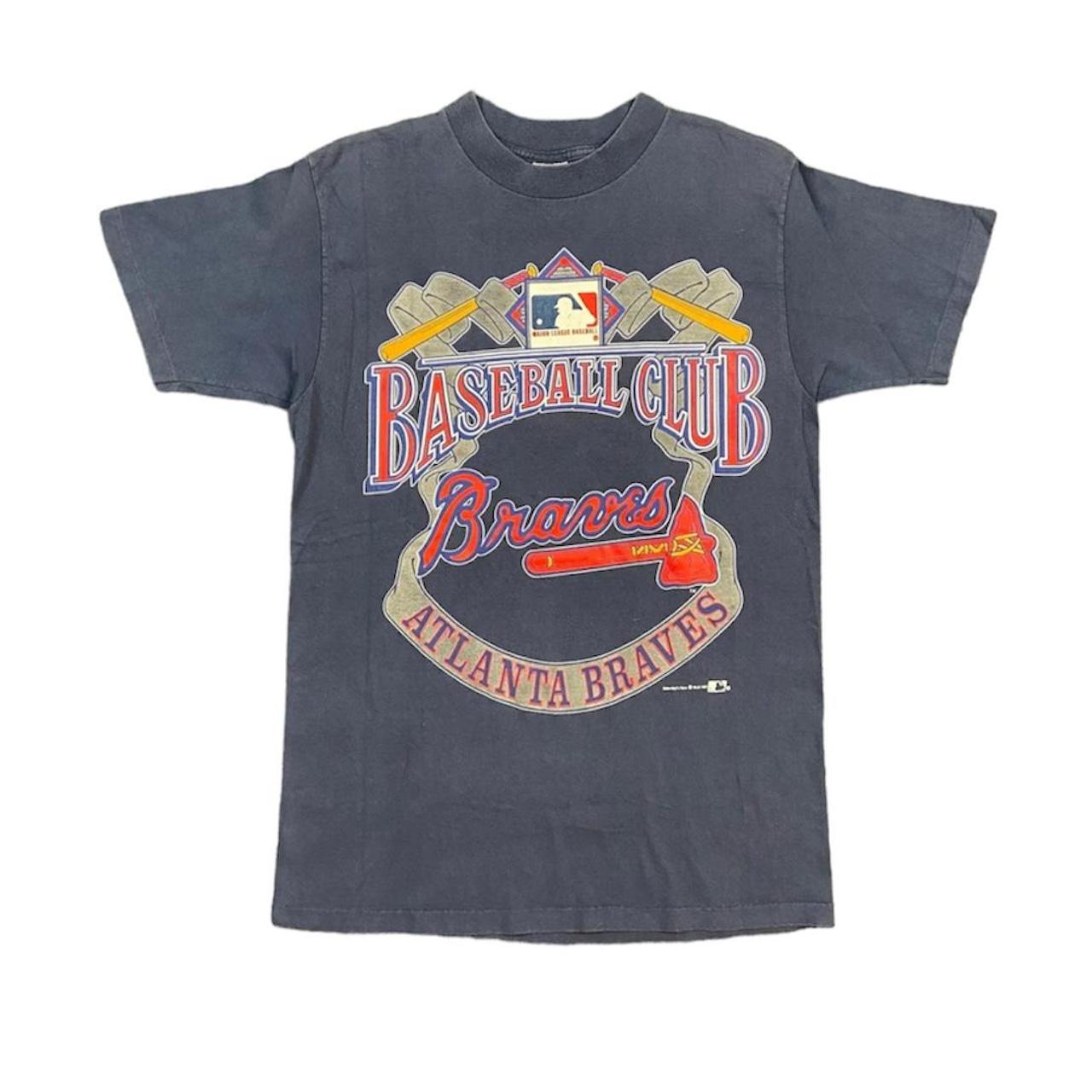 Women's vintage Atlanta Braves Tie-Dye T-shirt Sz- - Depop
