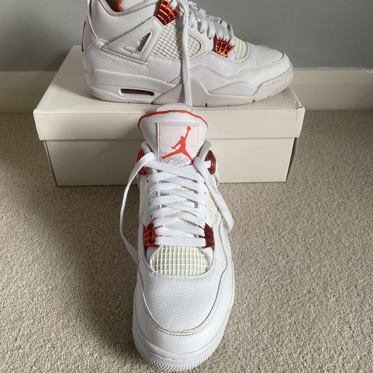 retro 4 white and orange