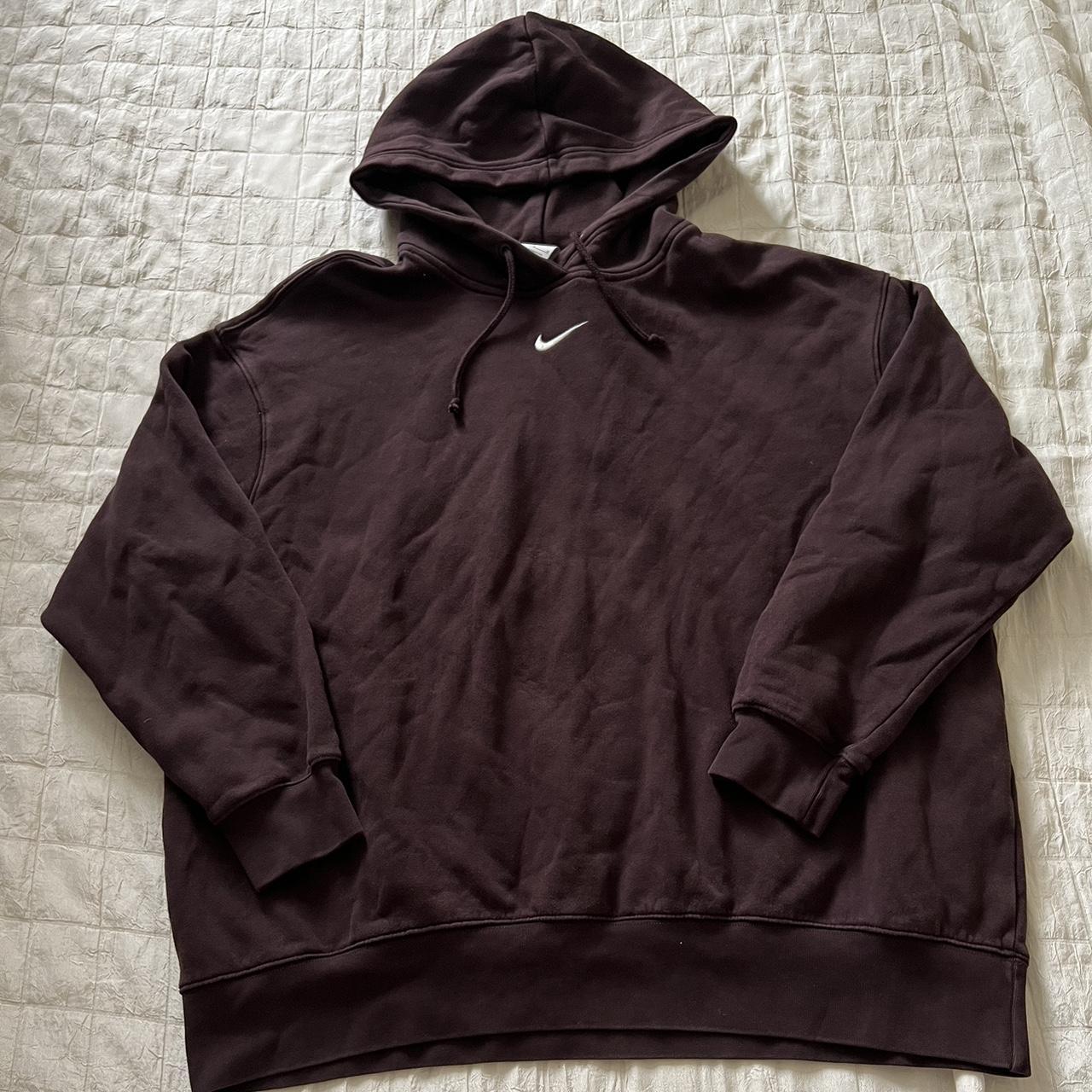 nike center swoosh hoodie perfect condition and... - Depop