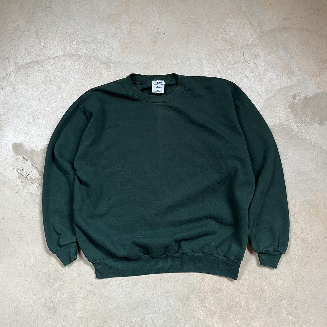 Vintage green blank sweatshirt Size XL/Made in - Depop