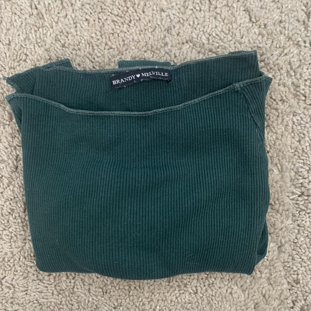 Brandy Melville Women's Green Shirt Depop