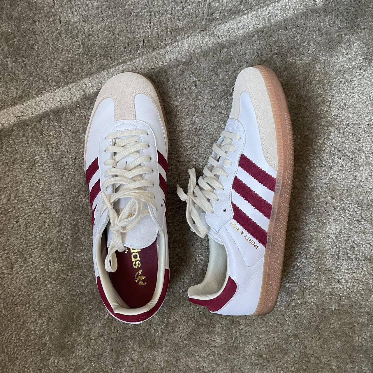 Sporty & Rich Adidas Samba Burgundy Red Mens... - Depop