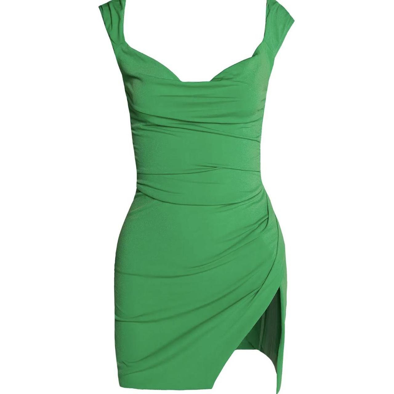 Green backless minidress. Super flattering and only... - Depop