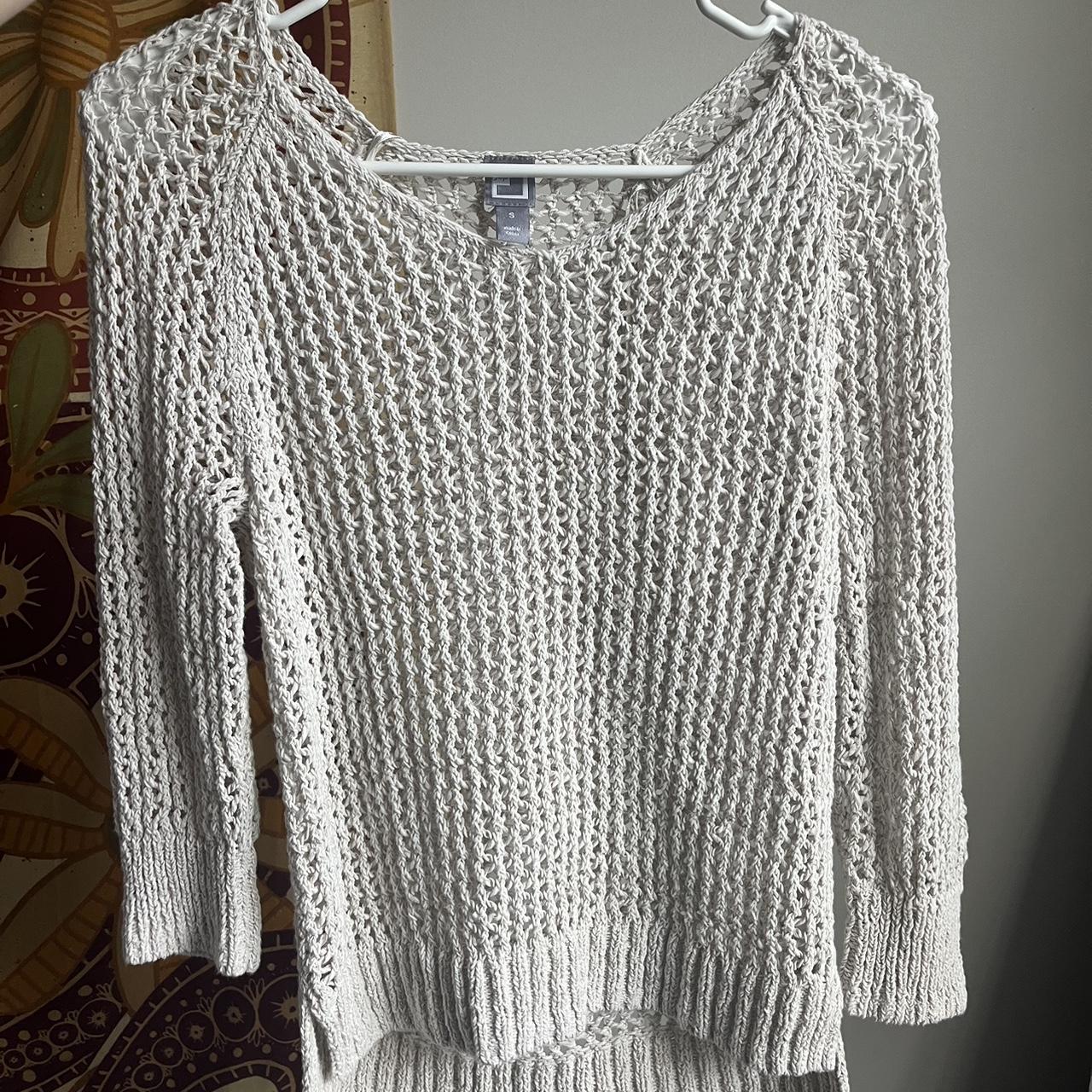 knit top half sleeve cream color size Depop