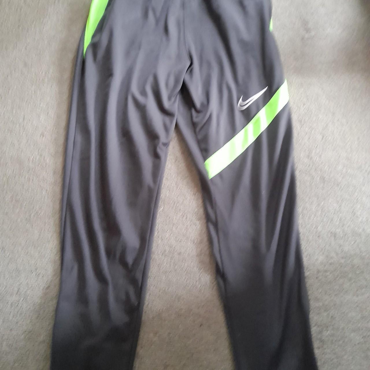 Nike Grey and Green Joggerstracksuits Depop