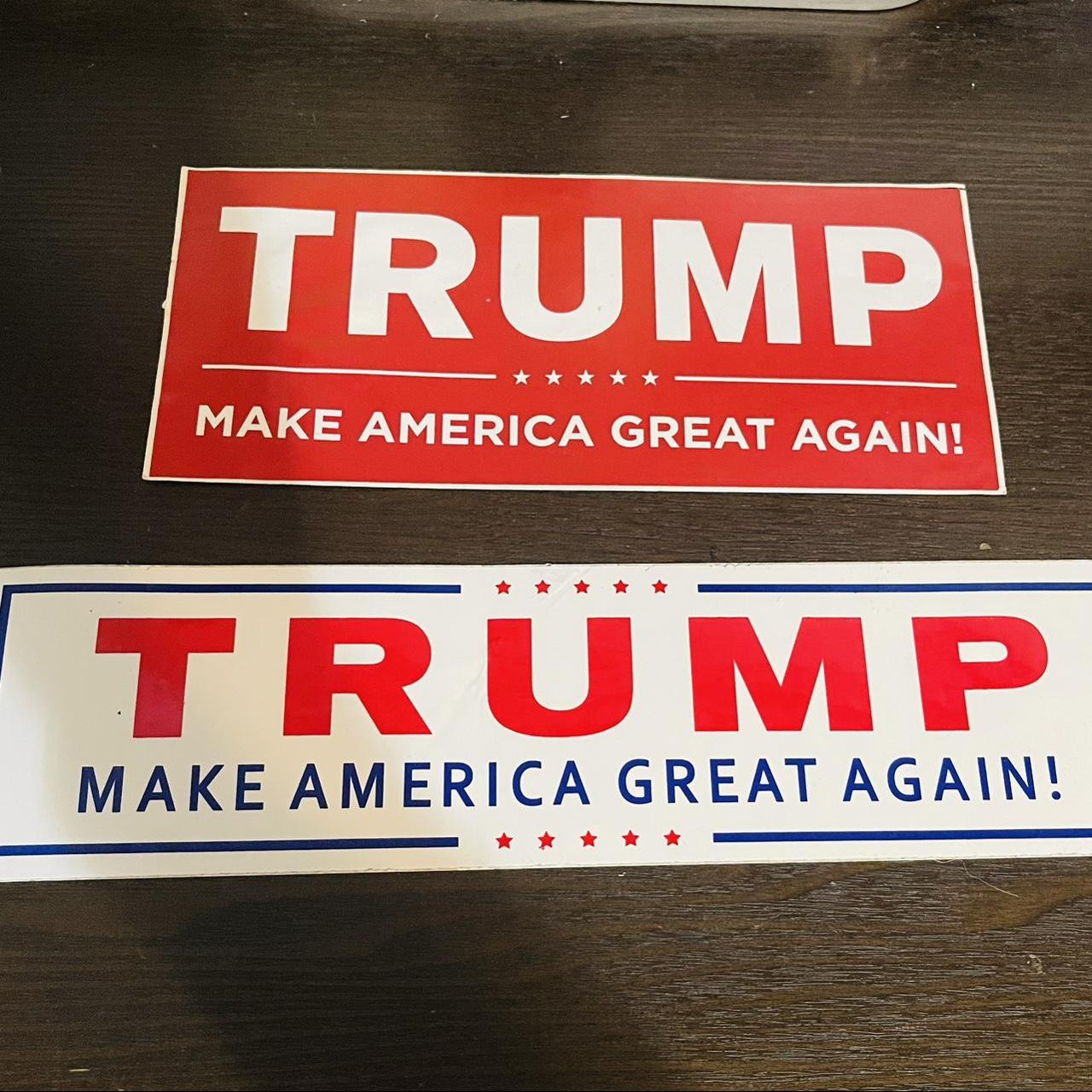 DONALD J TRUMP Big Bumper Stickers Brand New Donald... - Depop