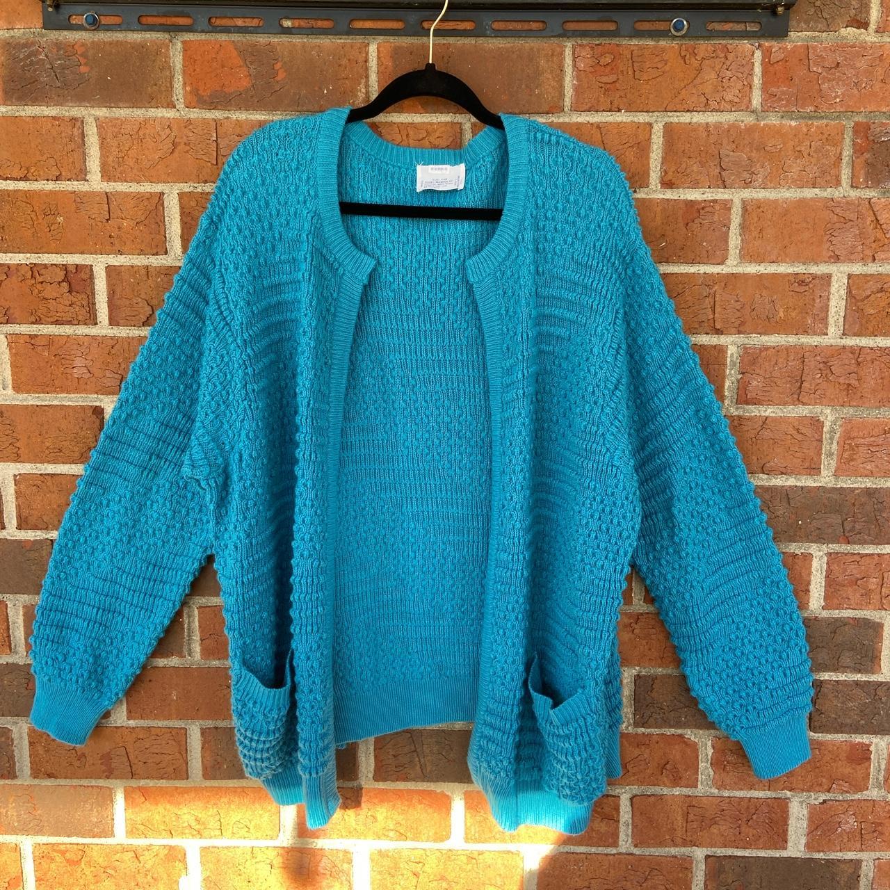 Women's Blue Cardigan Depop