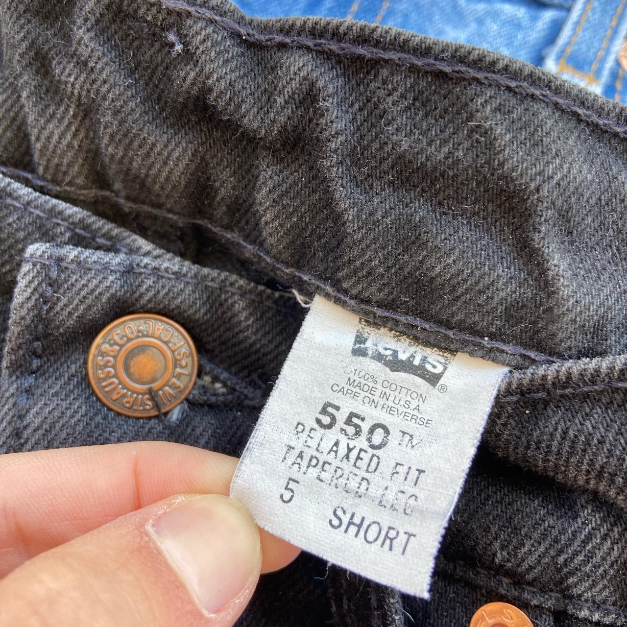 Vintage 1994 black Levis 550 jeans made in the USA....