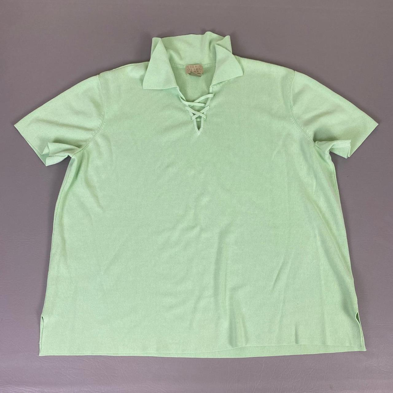 Preloved Women's Shirt - Green - XXL – Sigrid Ols… - image 1