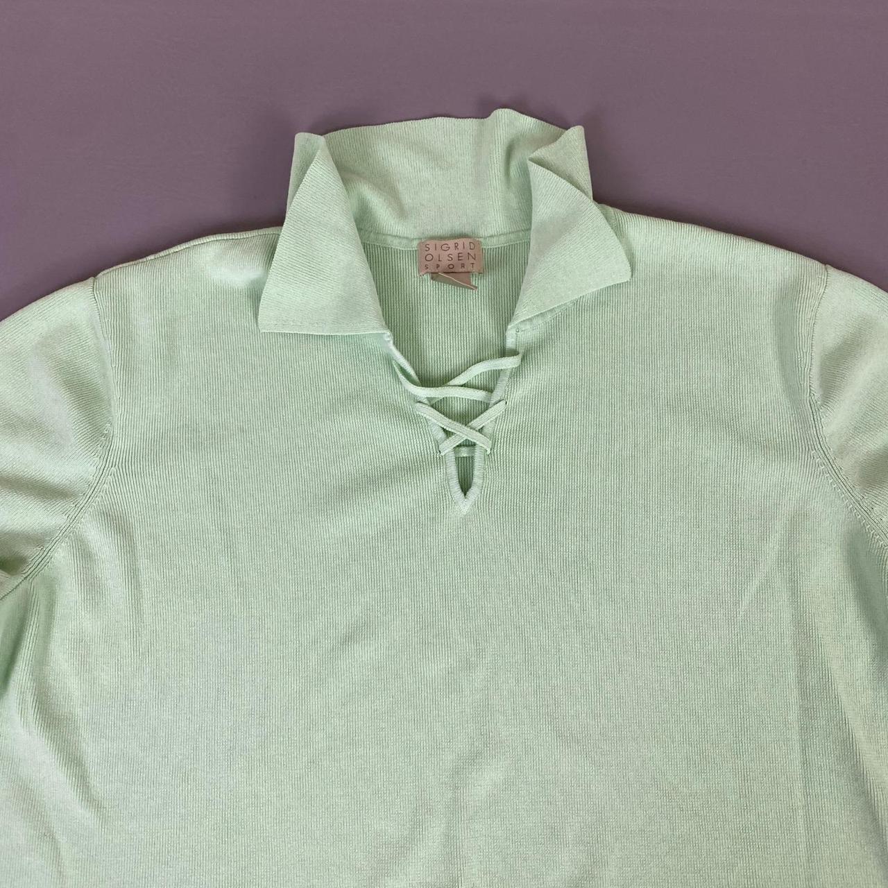 Preloved Women's Shirt - Green - XXL – Sigrid Ols… - image 3