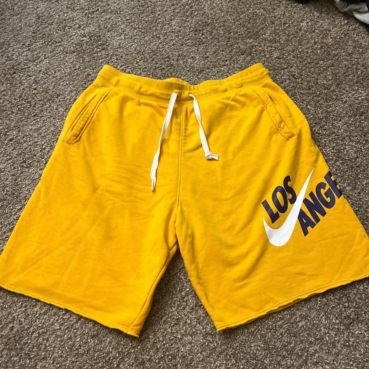 mens black and gold nike shorts