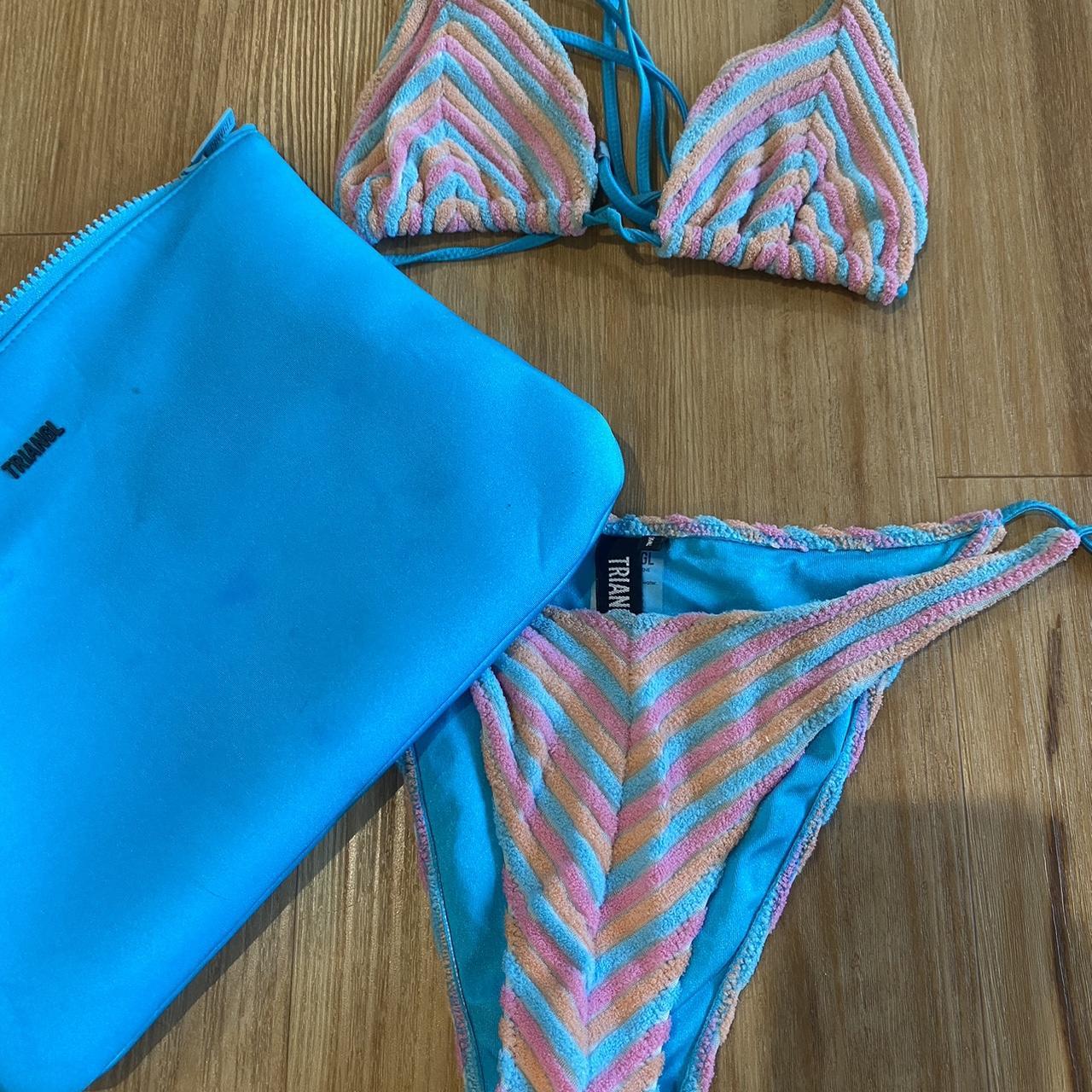 triangl bikinis Sherbet stripe Bought for 175... - Depop