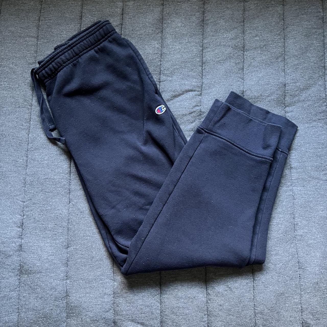 Essential champion sweatpants 🫐 -navy blue... - Depop