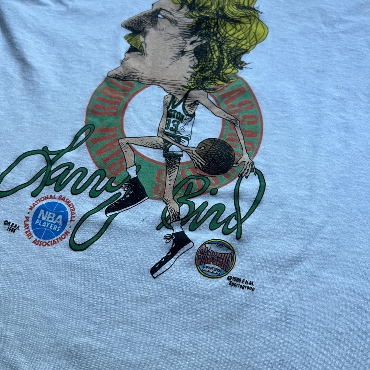 1980s Boston Celtics Larry Bird Caricature T-shirt - Depop