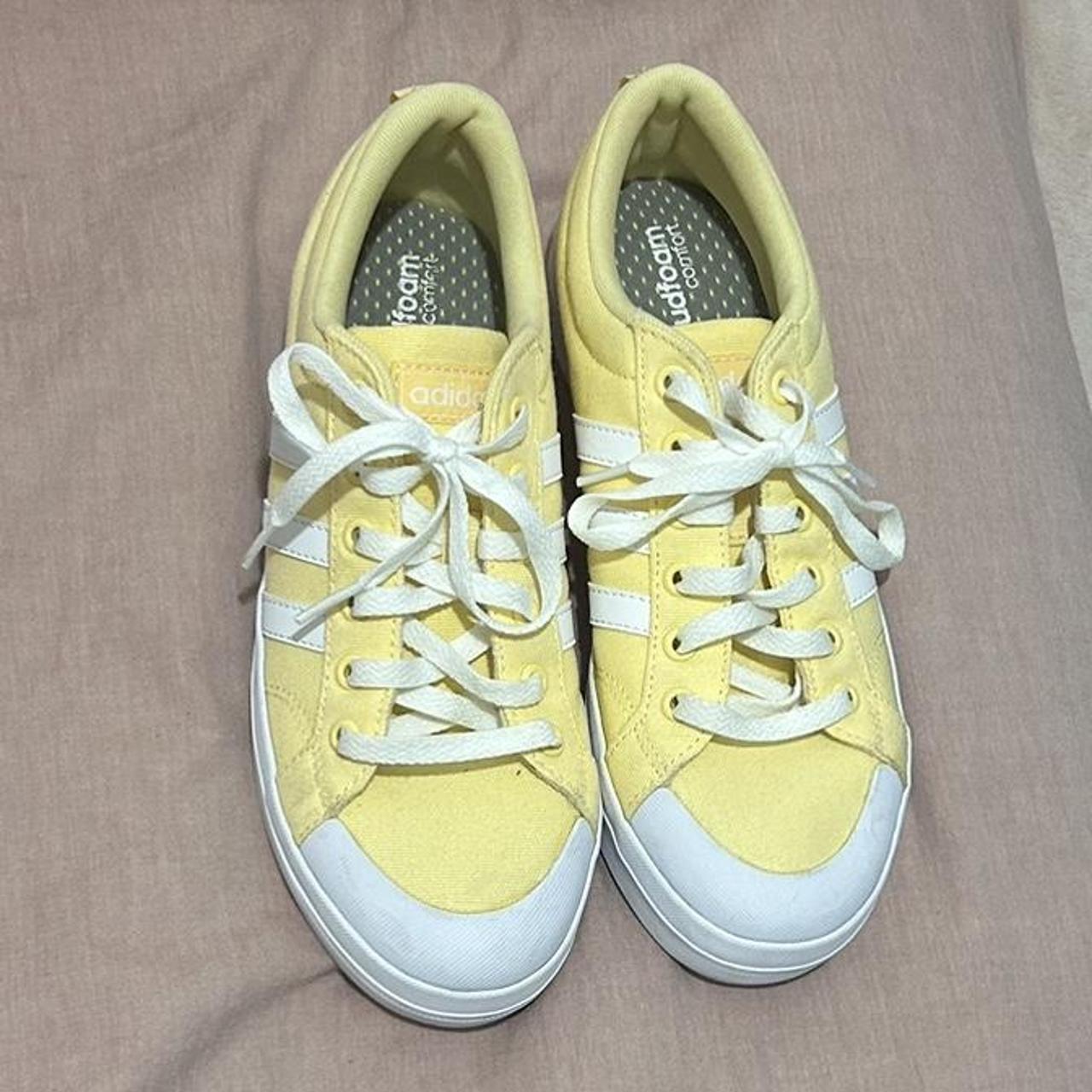 Adidas yellow canvas shoes best sale