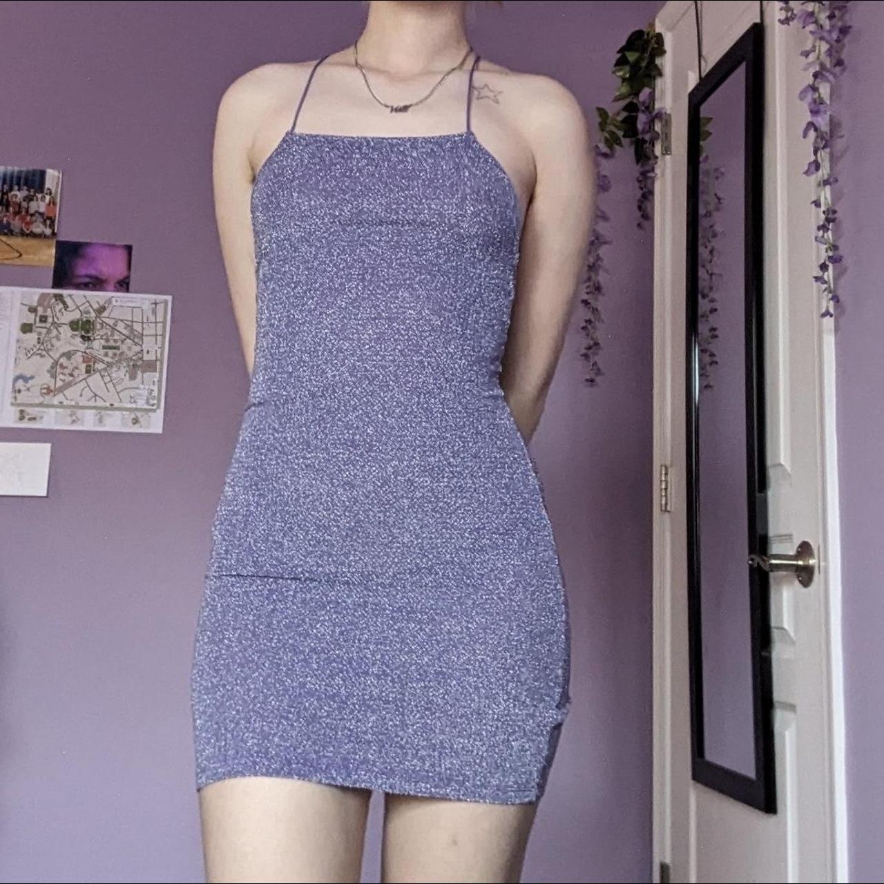 h&m purple dress