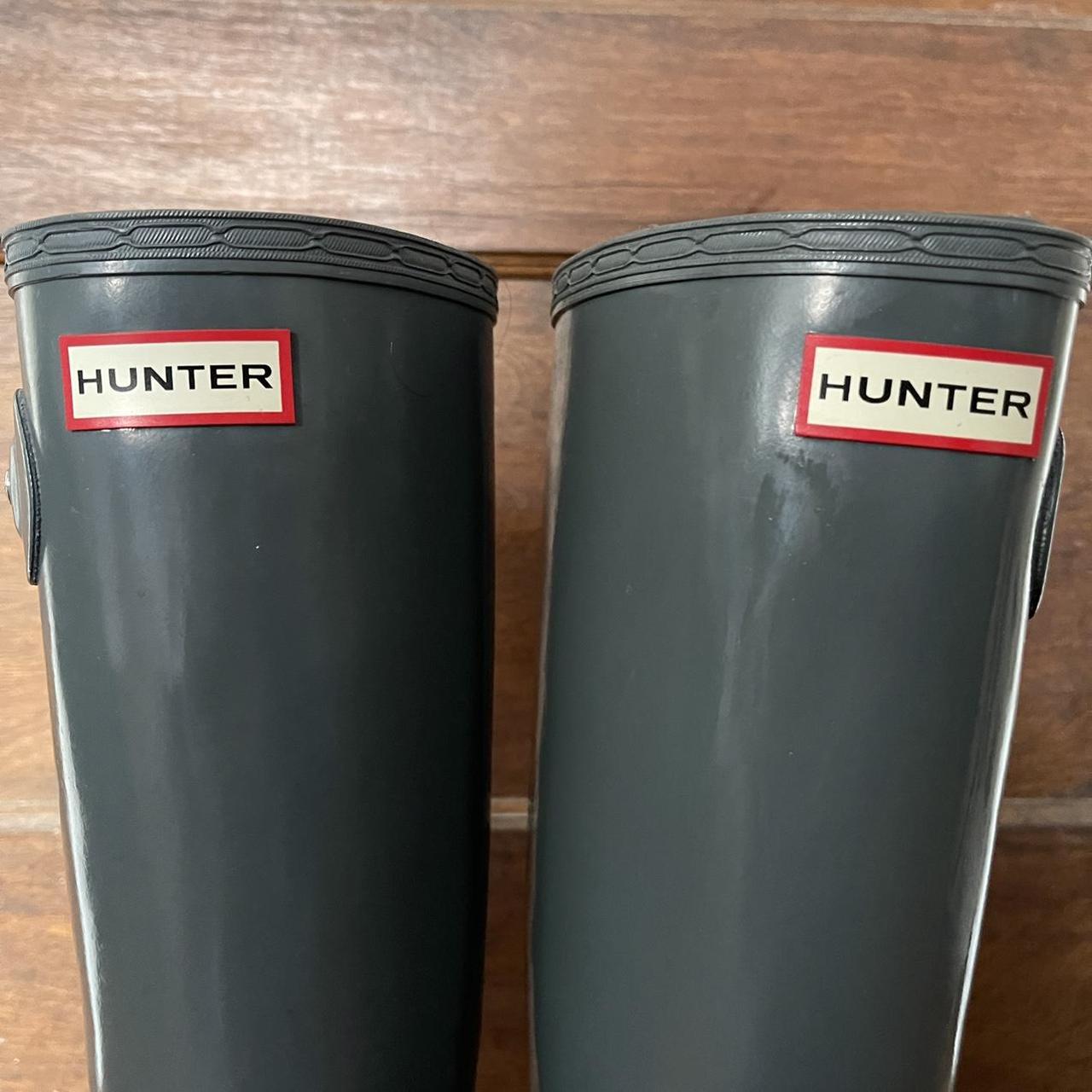 Hunter Women's Blue and Grey Boots (2)