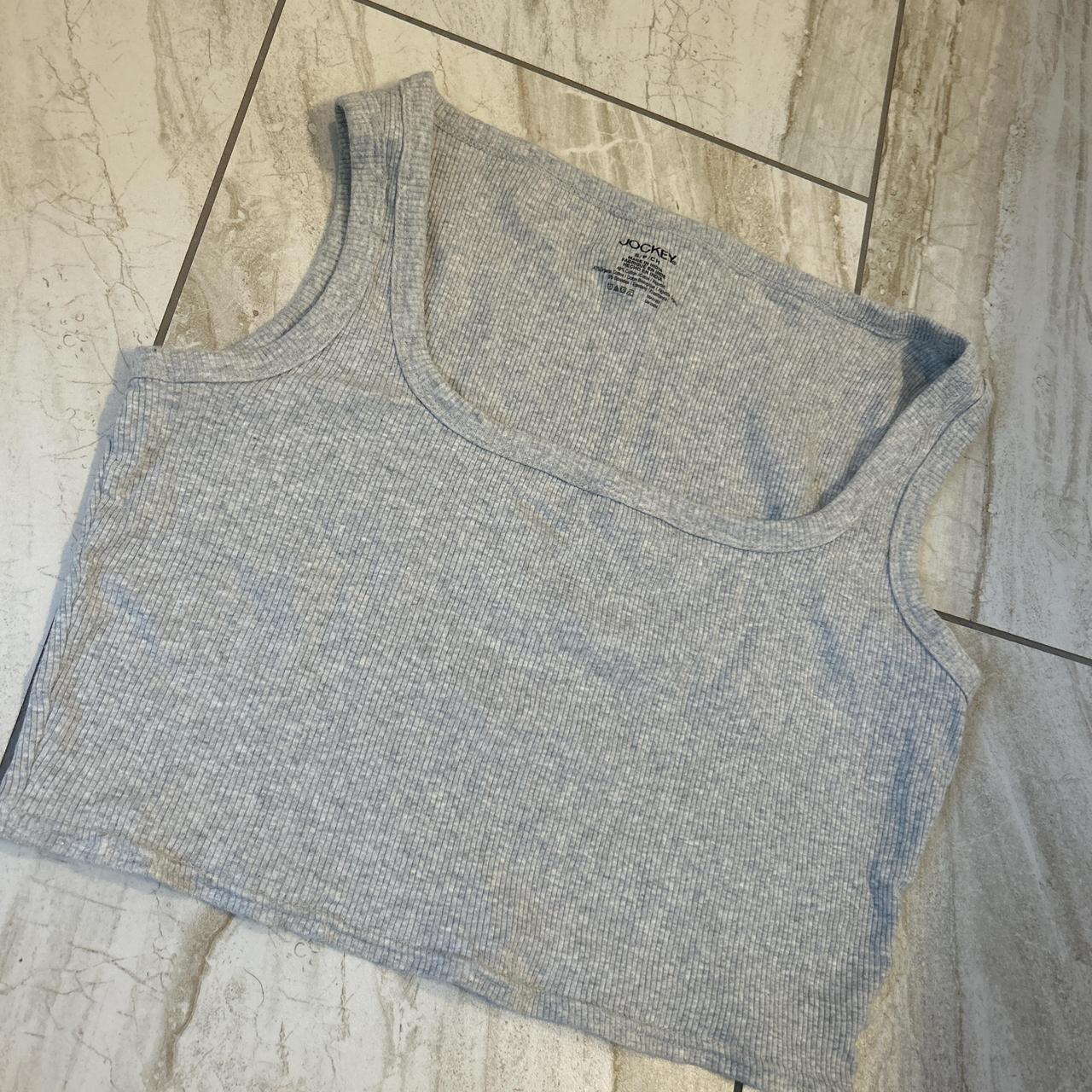 Jockey gray ribbed tank - Depop