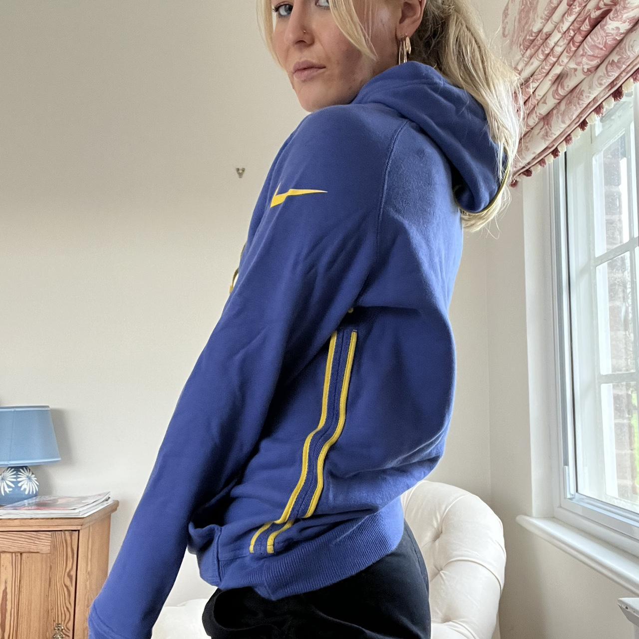 vintage blue and yellow Nike hoodie Depop