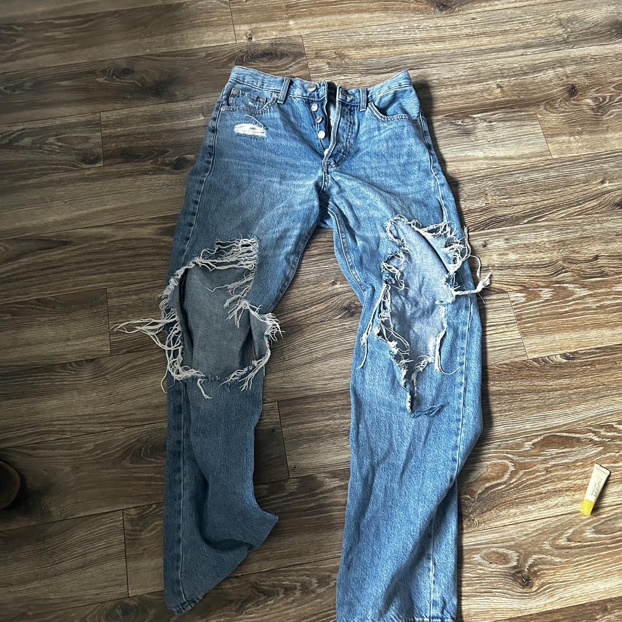 Aeropostale Women's Ripped Jeans Blue – Aeropostale Ripped