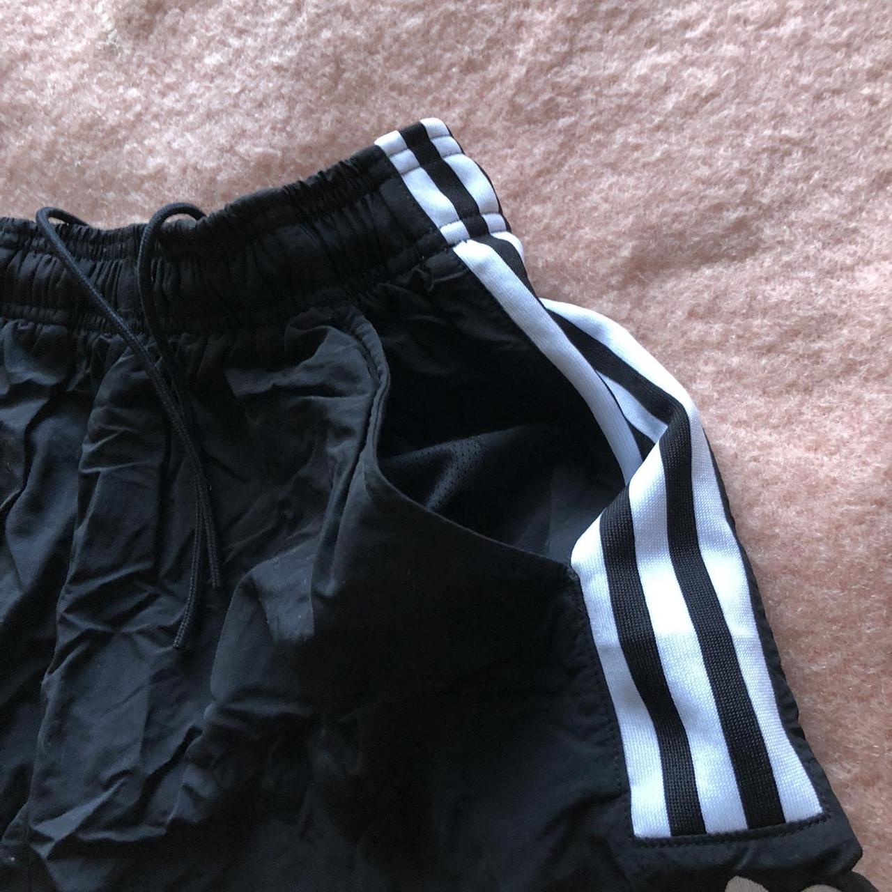 Adidas high waist loose fit shorts, nice light... - Depop