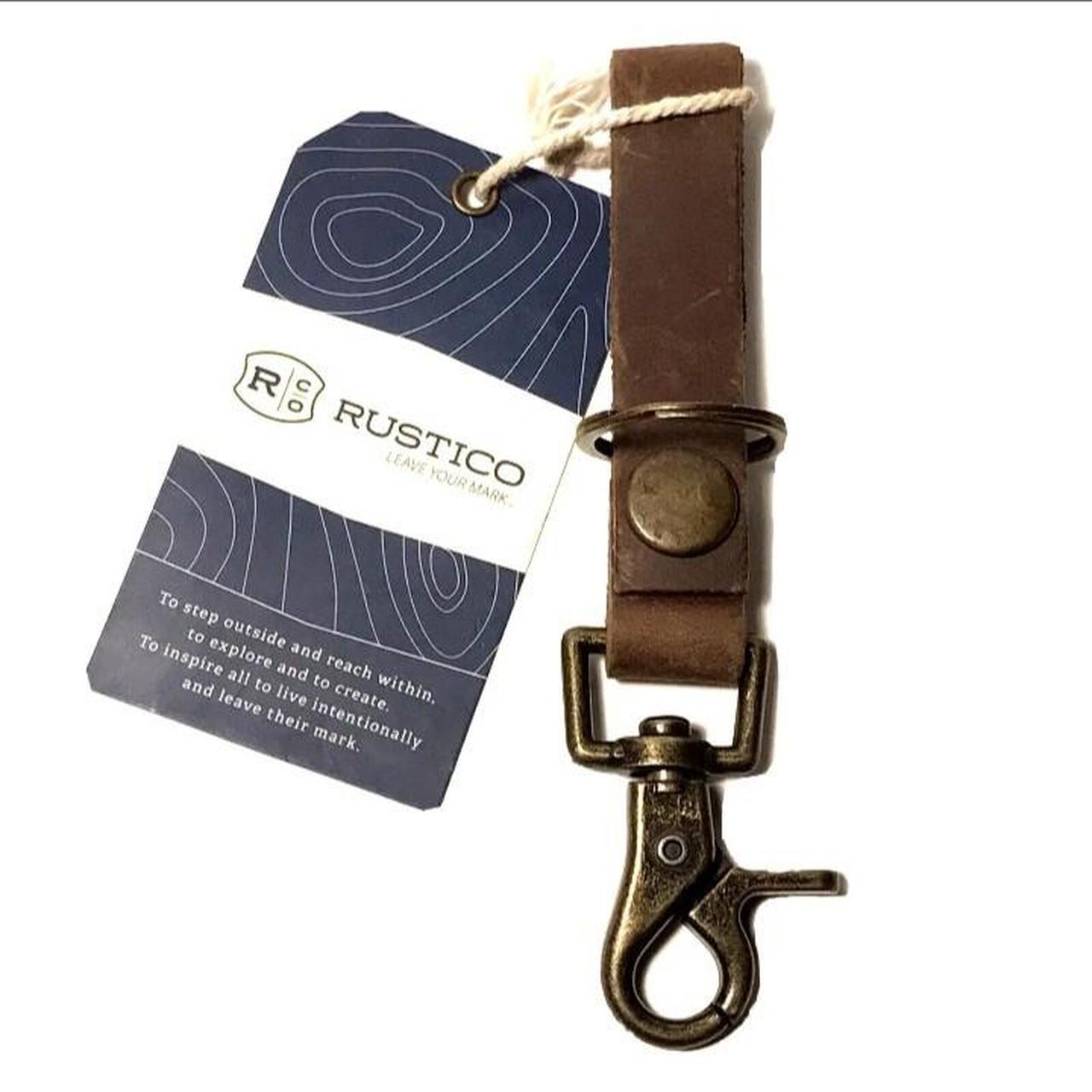 Leather Rustico Keychain with Super Loop Snap and... Depop