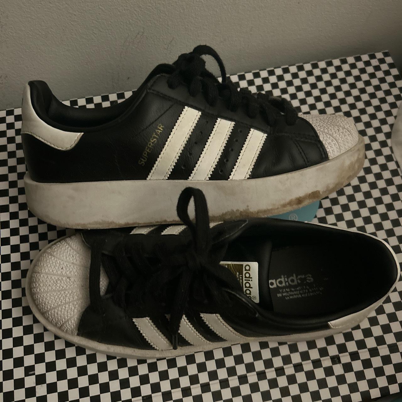 platform ish adidas sneakers. not sure what style... - Depop