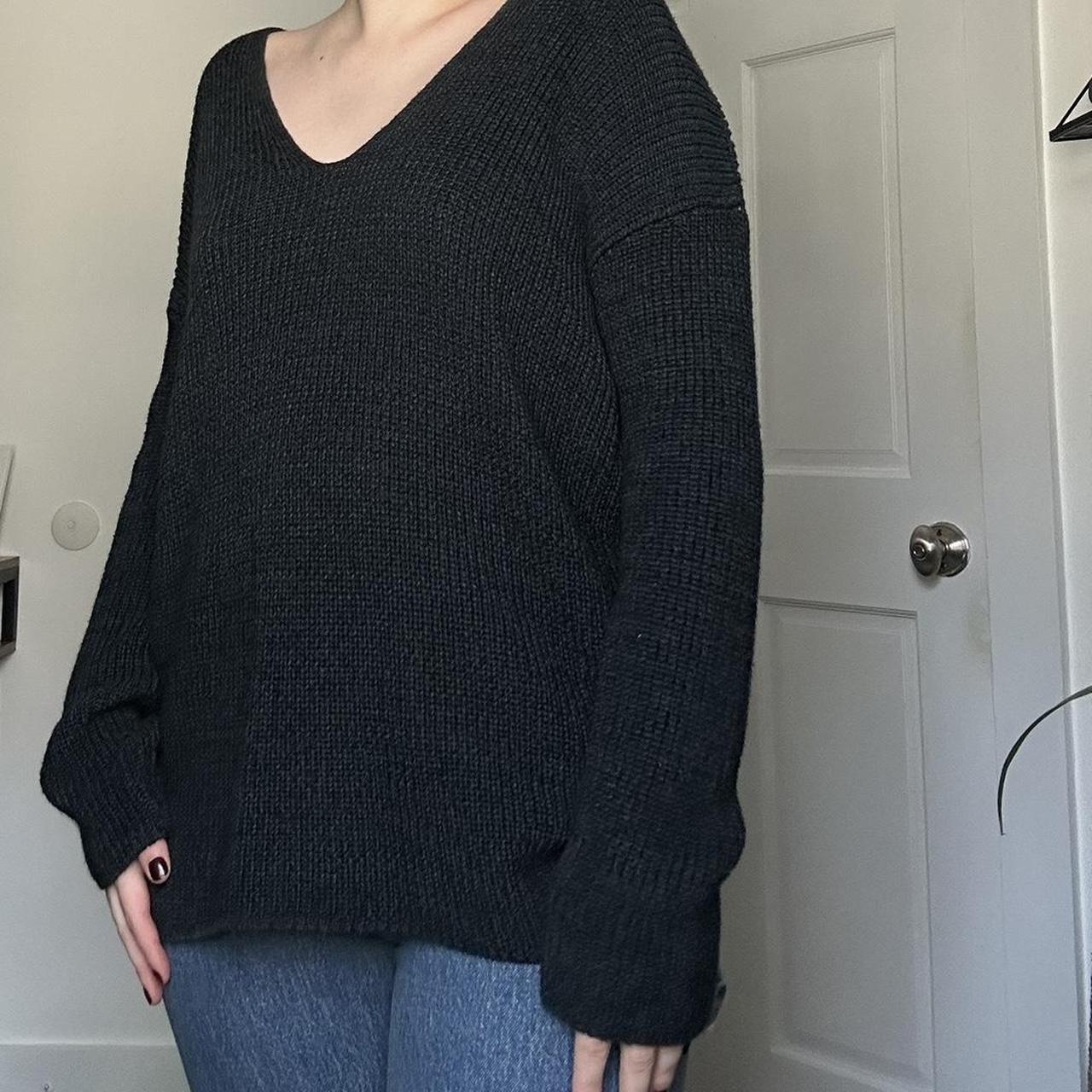 Superdry: Blueish/Black v-neck sweater in Depop
